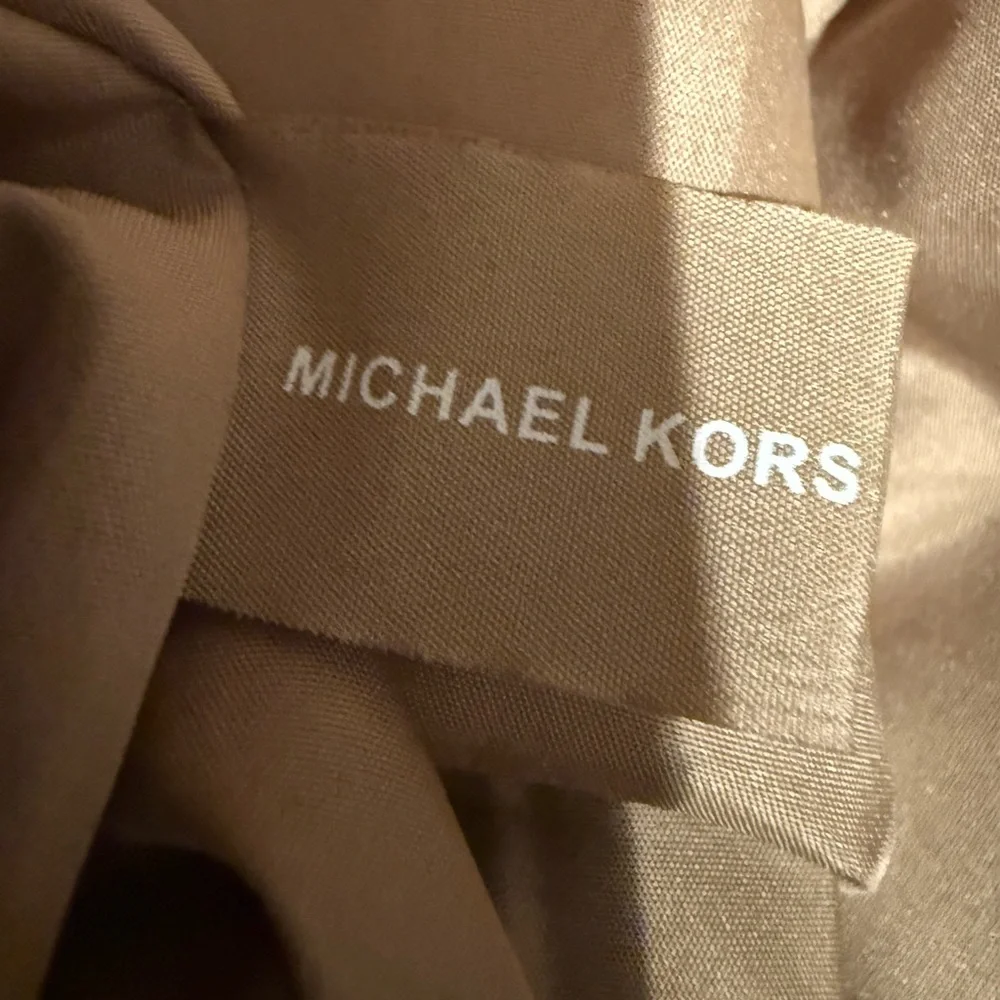Michael Kors Zebra/Animal Print Metallic Gold and Beige Coated Canvas Tote